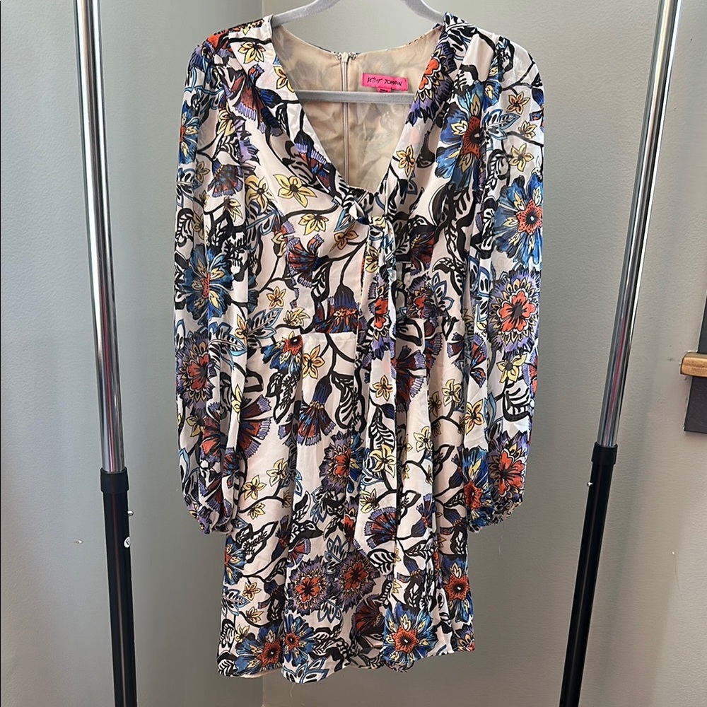 Betsy Johnson Floral Long Sleeve Dress